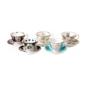 Set of Five 100 Years of Royal Albert Mugs 1900 - 1940
