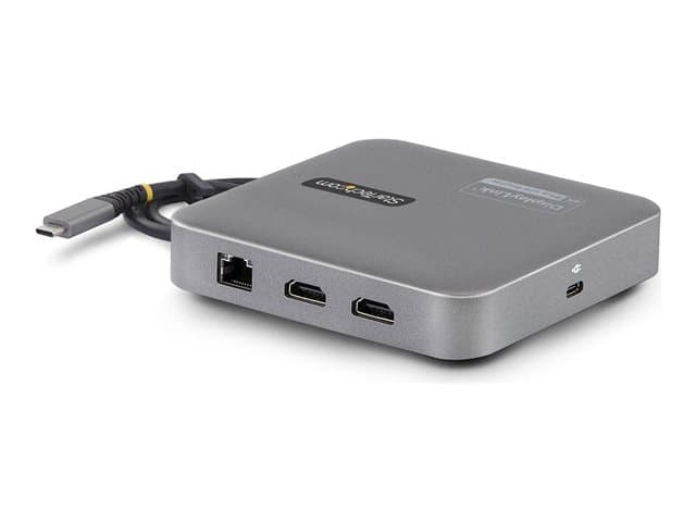 STARTECH.COM - Startech Universal USB C multiport adapter - Apple M1/M2 Dual Display compatible - DisplayLink Cert Dual 4K 60Hz HDMI 2.0b - 1xA/1xC USB 3.2 10Gbps hub | 100W PD charging - Type-C Mini docking station - Power adapter/bus powered - Win/Chrome/macOS - Docki