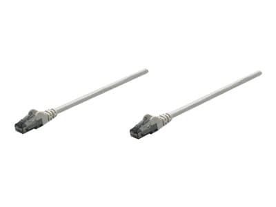 INTELLINET - Network Patch Cable, Cat6, 1.5m, Grey, CCA, U/UTP, PVC, RJ45, Gold Plated Contacts, Snagless, Booted, Lifetime Warranty, Polybag - patch cable - grey