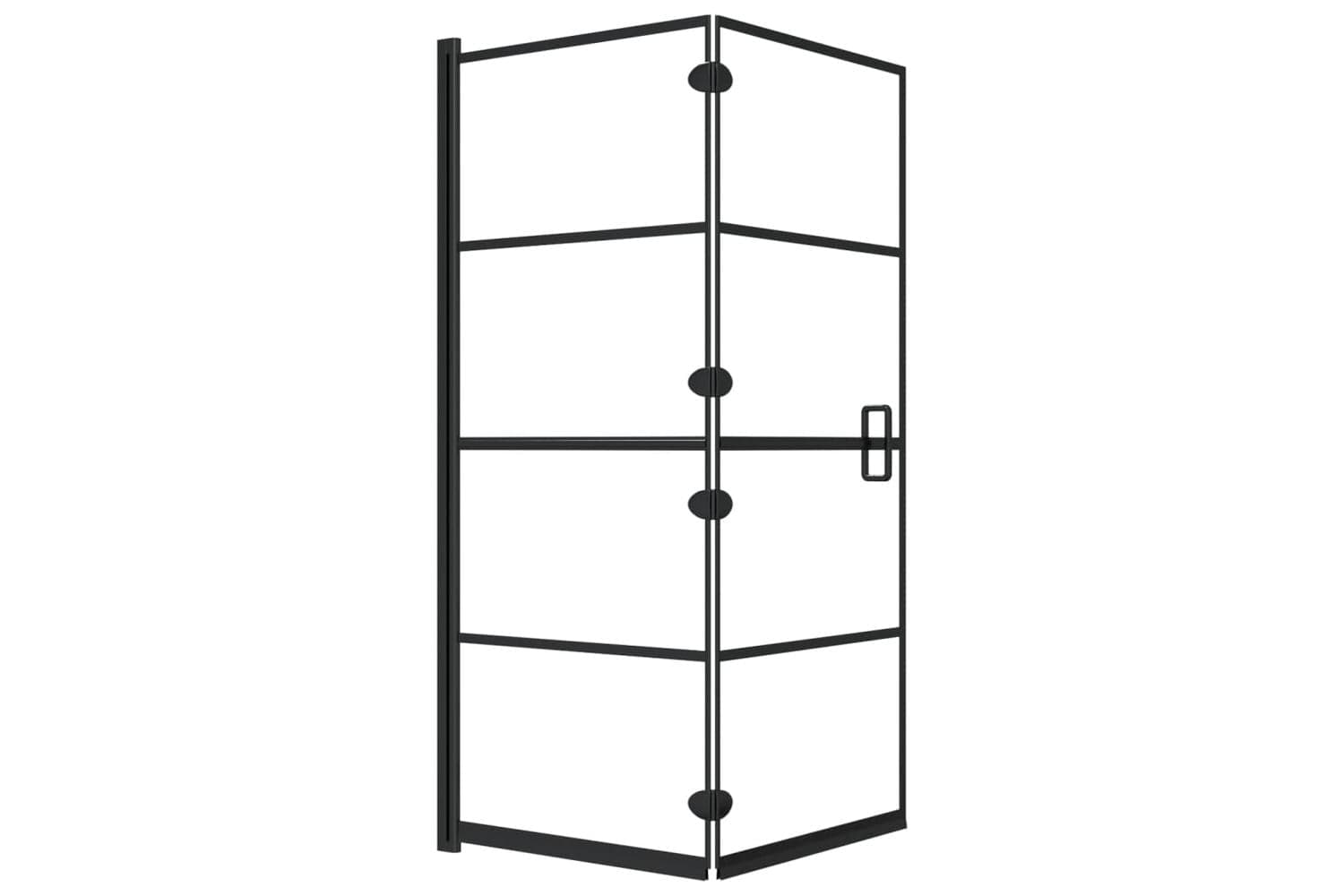 vidaXL 150745 Folding Shower Enclosure Esg 120x140cm Black