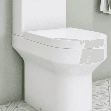 White Round Soft Close Toilet Seat with Quick Release - Pendle