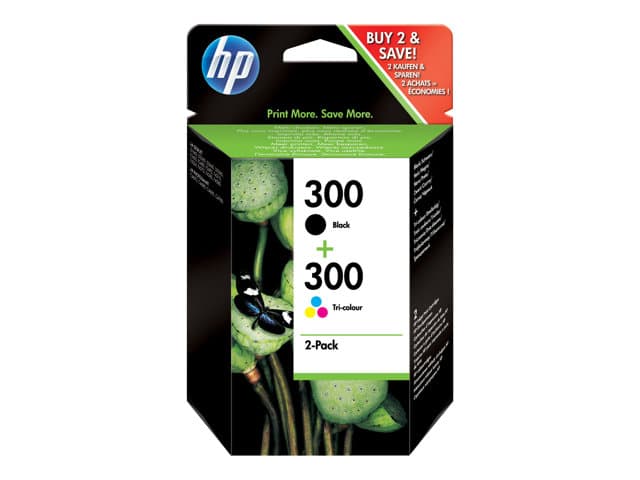 HP - 300 - 2-pack - black, colour (cyan, magenta, yellow) - original - ink cartridge