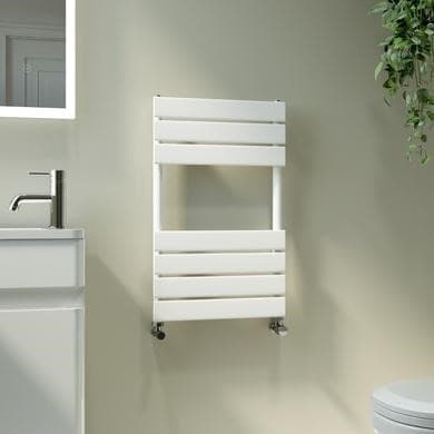Riace White Vertical Flat Towel Radiator