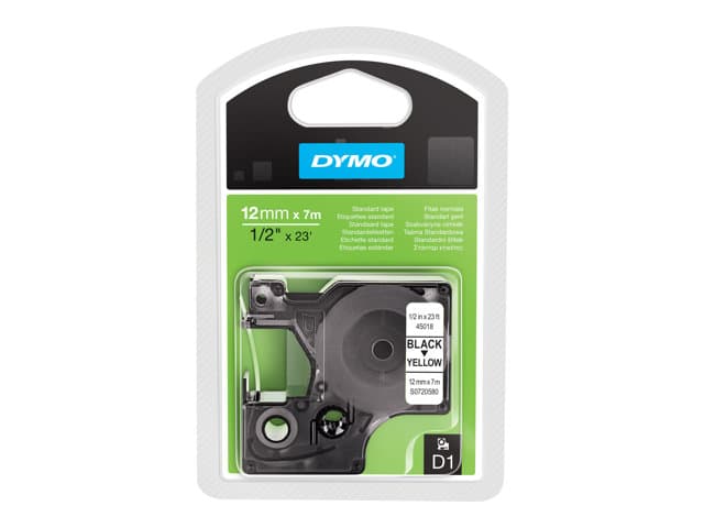DYMO - D1 - label tape - 1 cassette(s) - Roll (1.2 cm x 7 m)