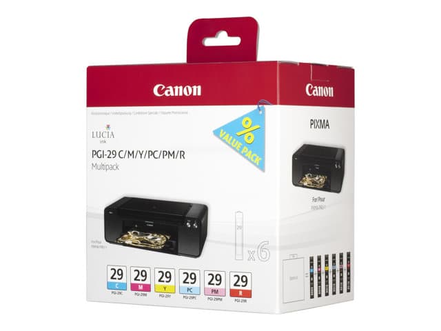 CANON - PGI-29 CMY/PC/PM/R Multipack - yellow, cyan, magenta, red, photo cyan, photo magenta - original - ink tank