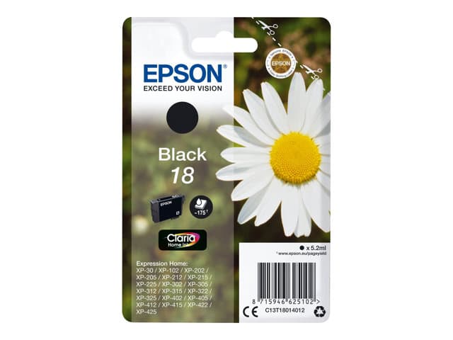 EPSON - 18 - black - original - ink cartridge