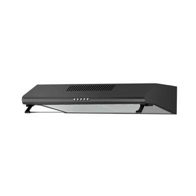 electriQ 60cm Top & Rear Venting Visor Cooker Hood - Black