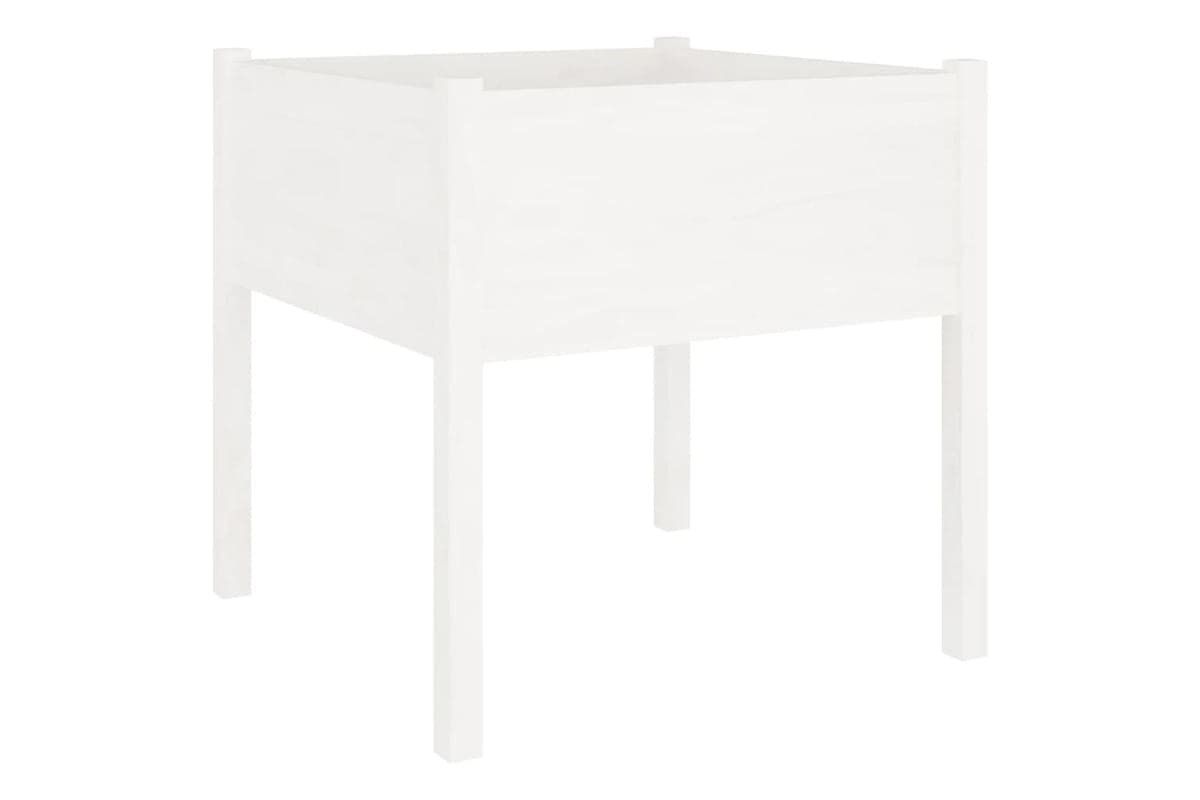 vidaXL 810811 Garden Planter White 70x70x70cm Solid Pinewood