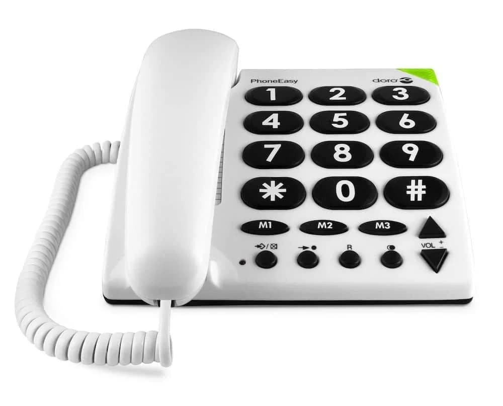 Doro PhoneEasy 311c Big Button Landline Phone | White