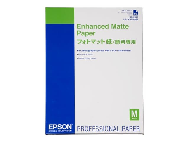 EPSON - Enhanced Matte - paper - matte - 50 sheet(s) - A2 - 192 g/m²