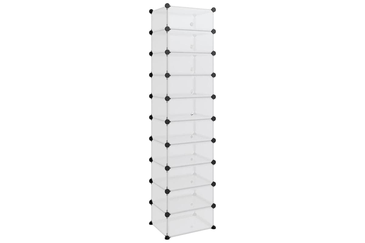 vidaXL 340561 Shoe Rack Transparent 44x32x174cm Pp