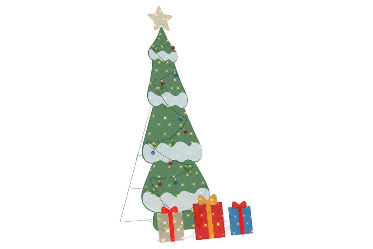 Vidaxl Lighted Christmas Tree With 3 Gift Boxes 2d Warm White 180 Cm