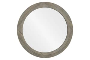 Luna Stepped Round Mirror | Grey | 90 cm