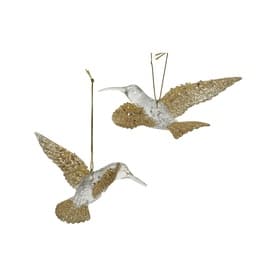 Glitter Hummingbird Tree Decoration 14cm