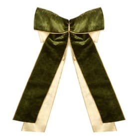 Olive Green Large Velvet Tree Bow 11in