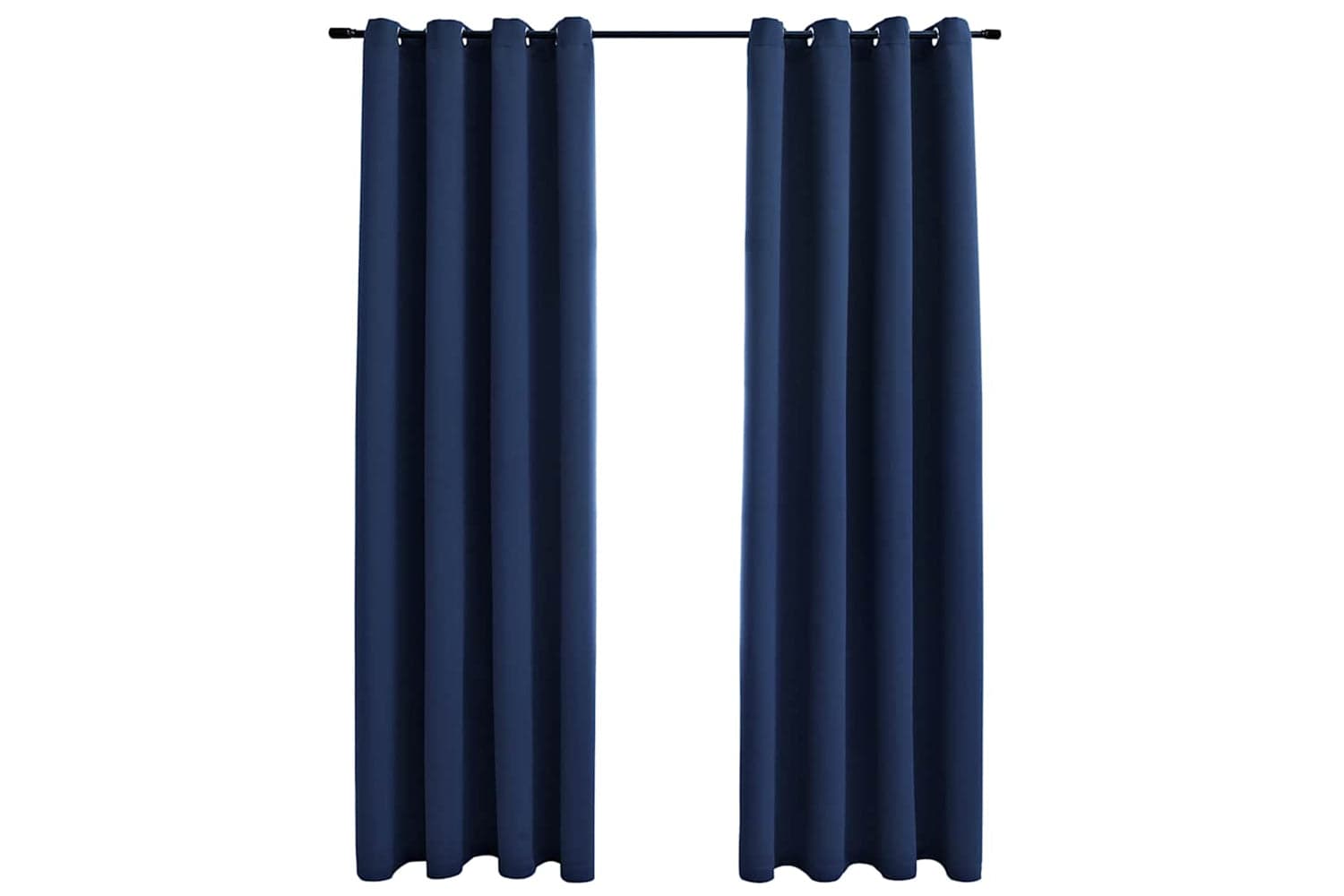 Vidaxl Blackout Curtains With Metal Rings 2 Pcs Blue 140x245 Cm