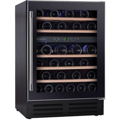 Hoover 46 Bottle Capacity Dual Zone Freestanding Wine Cooler - Black