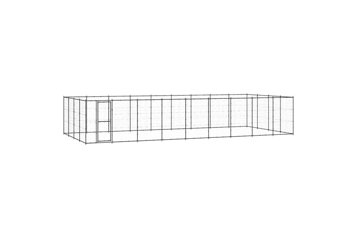 Vidaxl 3082316 Outdoor Dog Kennel Steel 43.56 M2