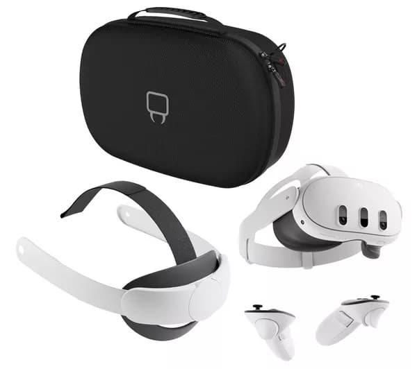 META Quest 3 Virtual Reality Headset, Strap & Carrying Case Bundle - 512 GB