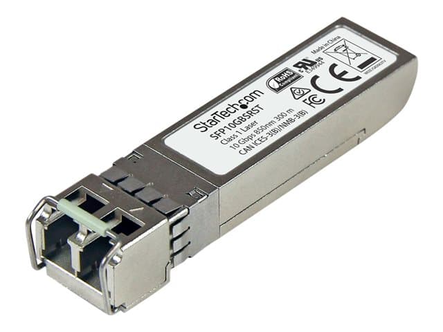 STARTECH.COM - Startech MSA Uncoded Compatible SFP+ Module, 10GBASE-SR, 10GbE Multi Mode (MMF) Fiber Optic Transceiver, 10GE Gigabit Ethernet SFP+, LC Connector, 300m, 850nm, DDM, Mini GBIC Module - Lifetime Warranty (SFP10GBSRST) - SFP+ transceiver module - 10GbE