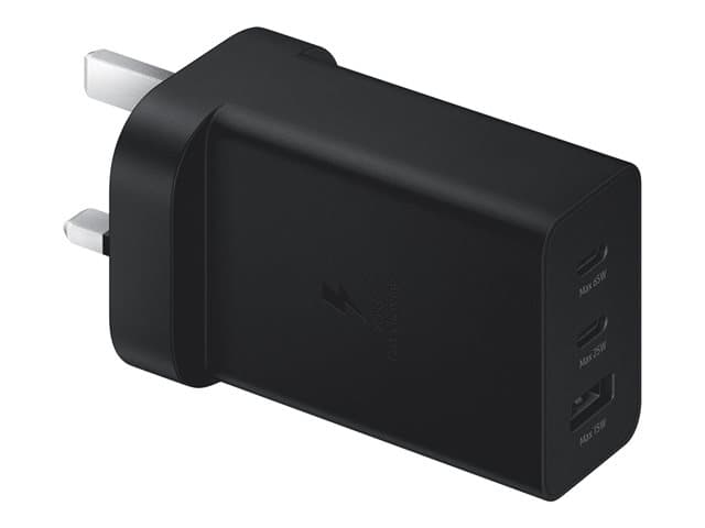 SAMSUNG - EP-T6530 - Power adapter - universal - 65 watt - 3 A - SFC 2.0, PD 3.0, AFC - 3 output connectors (2 x USB-C, USB) - black