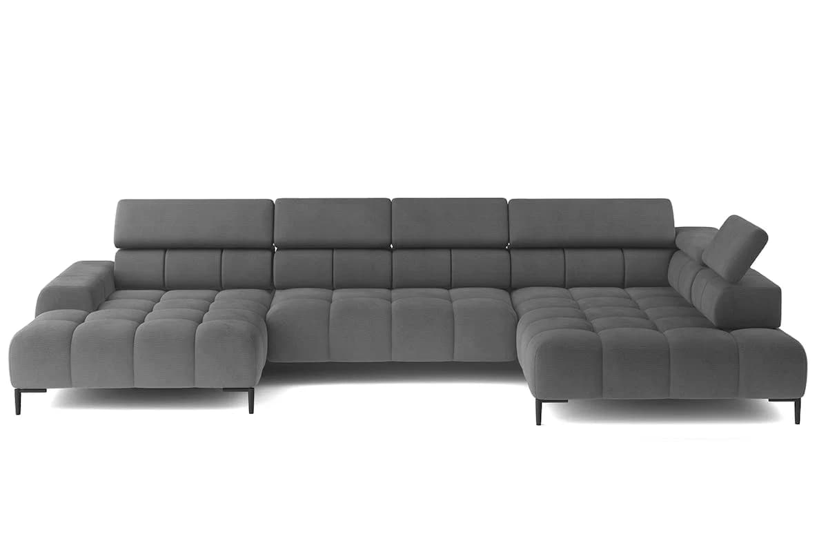 Cassie Chaise Sofa | Power Recliner | Extra Large | Fabric | Grey