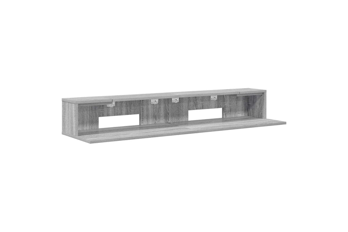 Vidaxl Studio Desk Grey Sonoma 130 X 36 X 195 Cm Engineered Wood