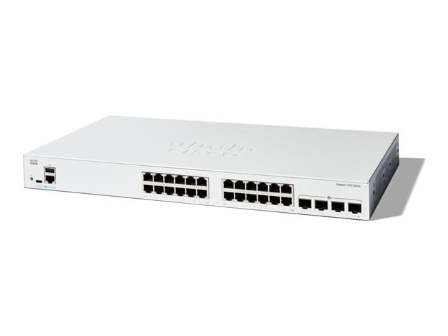 CISCO - Catalyst 1300-24T-4X - Switch - L3 - Managed - 24 x 10/100/1000Base-T + 4 x 10 Gigabit SFP+ - rack-mountable