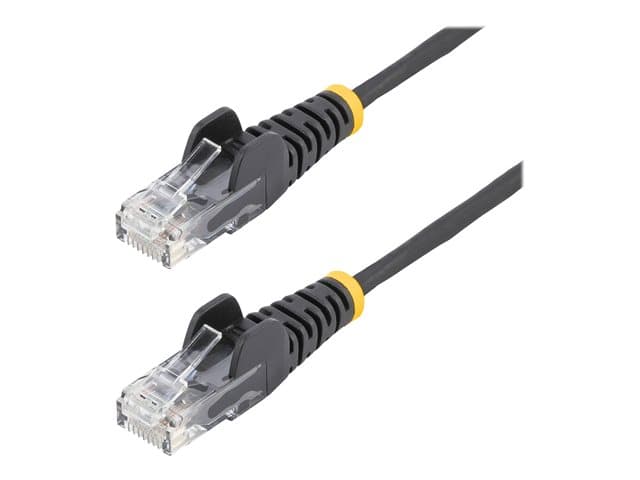 STARTECH.COM - Startech 2m Slim LSZH CAT6 Ethernet Cable, 10 Gigabit Snagless RJ45 100W PoE Patch Cord, CAT 6 10GbE UTP Network Cable w/Strain Relief, Black, ETL, Low Smoke Zero Halogen - Category 6 - 28AWG (N6PAT200CMBKS) - patch cable - 2 m - black