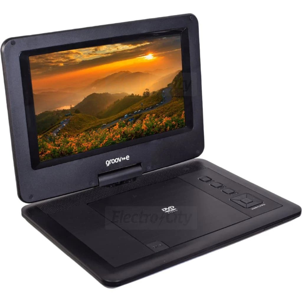 Groov-e 10.1 Inch Portable DVD Player with Swivel Screen | Black