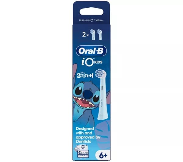 ORAL-B iO Kids Disney Stitch Replacement Toothbrush Head – Pack of 2