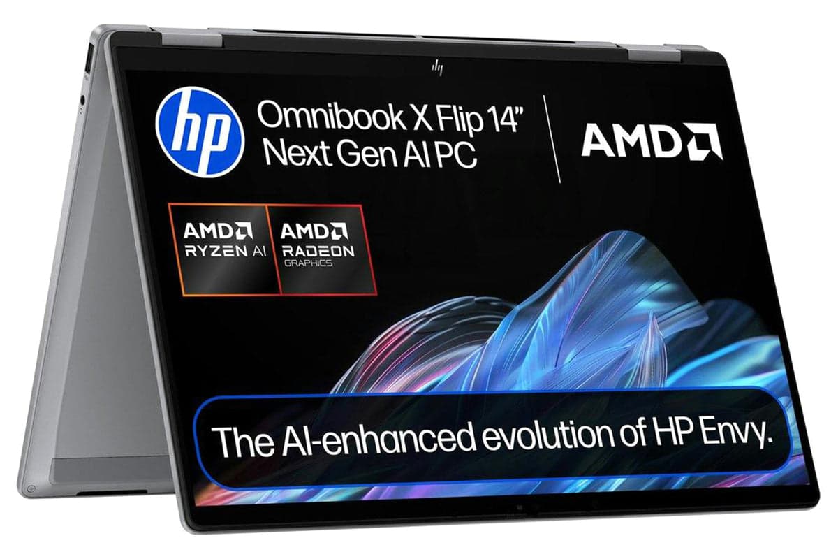 HP 14" OmniBook X Flip 2-in-1 Laptop AMD Ryzen AI 5 | 16GB | 512GB | Meteor Silver | (Ex-Display)