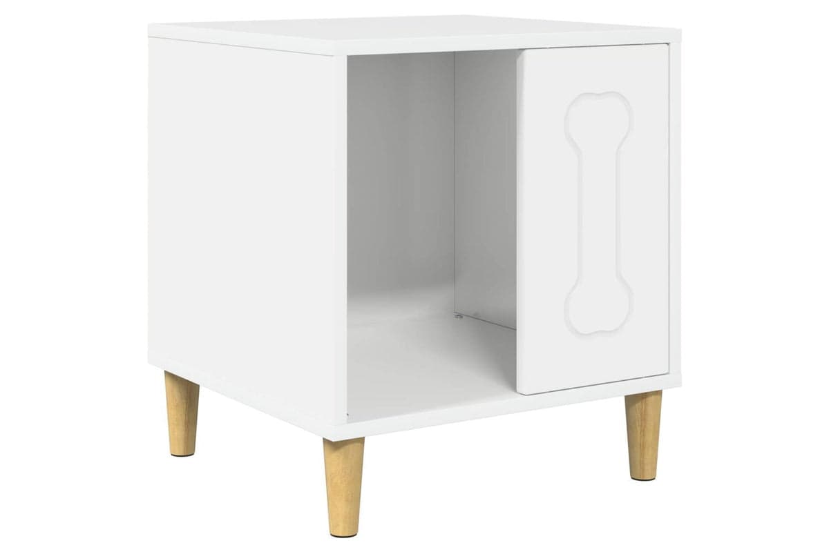 Vidaxl Dog House Gloss White 44 X 42 X 49 Cm Engineered Wood