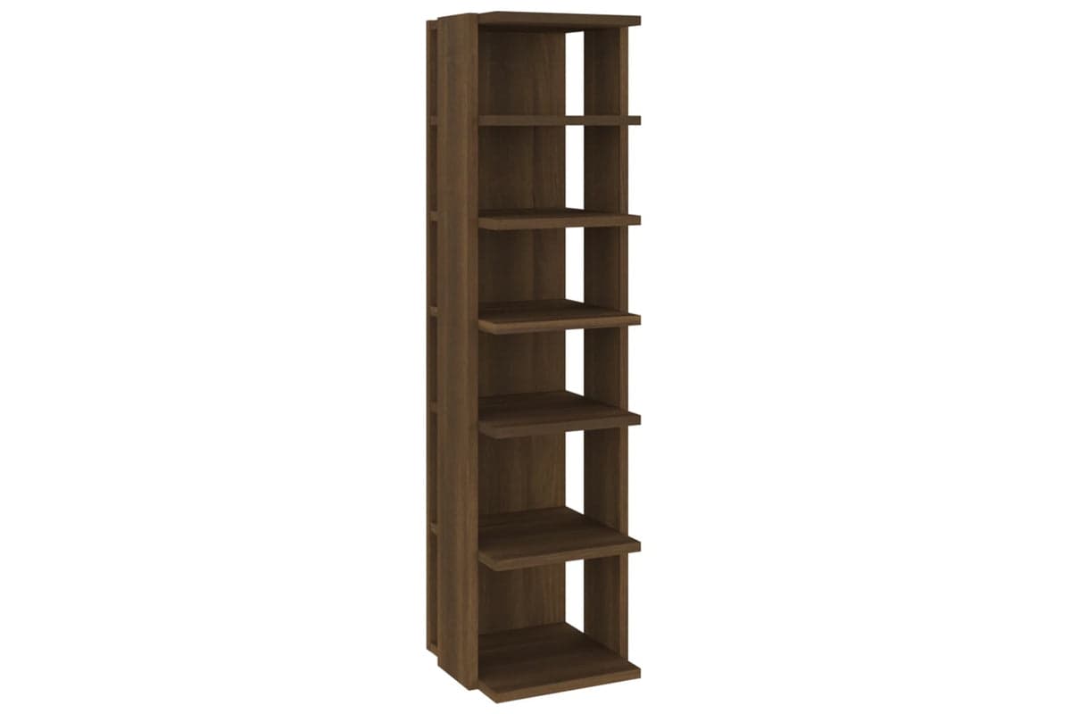 vidaXL 815976 Shoe Rack Brown Oak 27.5x27x102cm Engineered Wood