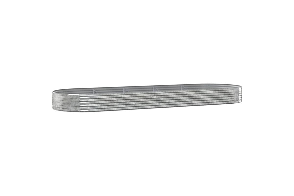 vidaXL 319042 Garden Raised Bed Powder-coated Steel 450x140x36cm Silver