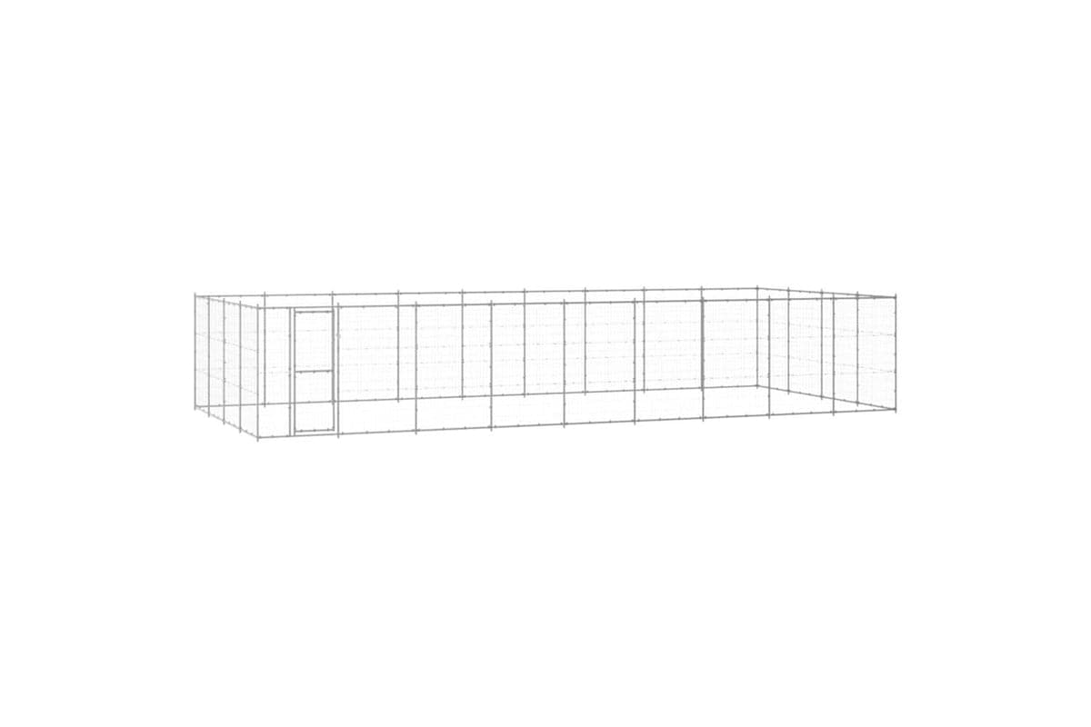 Outdoor Dog Kennel Galvanised Steel 4356 M