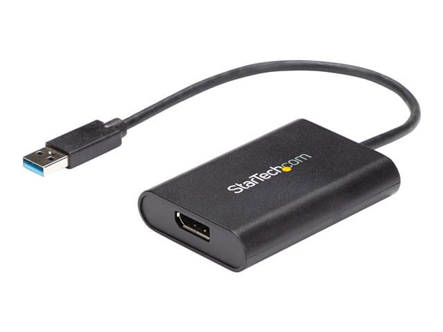 STARTECH.COM - StarTech USB 3.0 to DisplayPort Adapter - 4K 30Hz - External Video & Graphics Card - Dual Monitor Display Adapter - Supports Windows (USB32DPES2) - DisplayPort adapter - USB Type A to DisplayPort - TAA Compliant - 20 cm