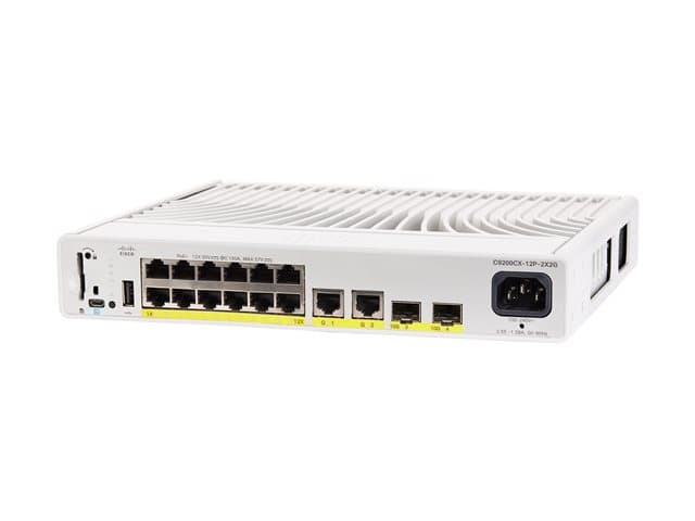 CISCO - Catalyst 9200CX - Network Advantage - switch - compact - L3 - Managed - 12 x 10/100/1000 (PoE+) + 2 x 1000Base-T + 2 x 10 Gigabit SFP+ (uplink) - rack-mountable - PoE+ (240 W)