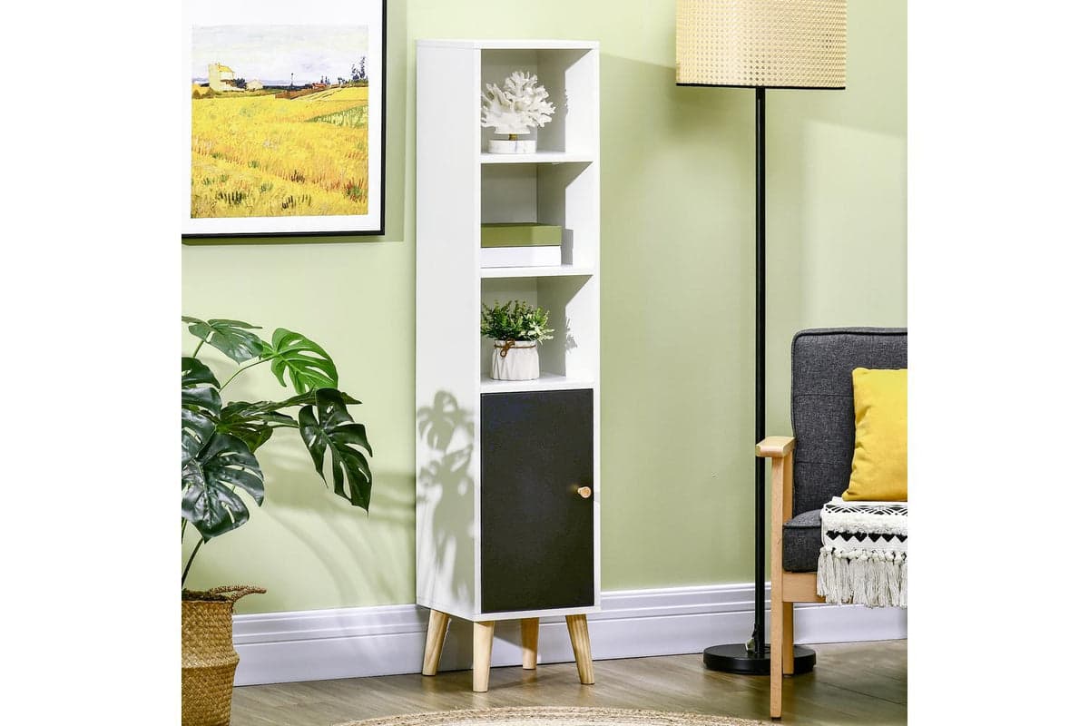 Kleankin Adjustable Shelves Bathroom Storage Cabinet | White