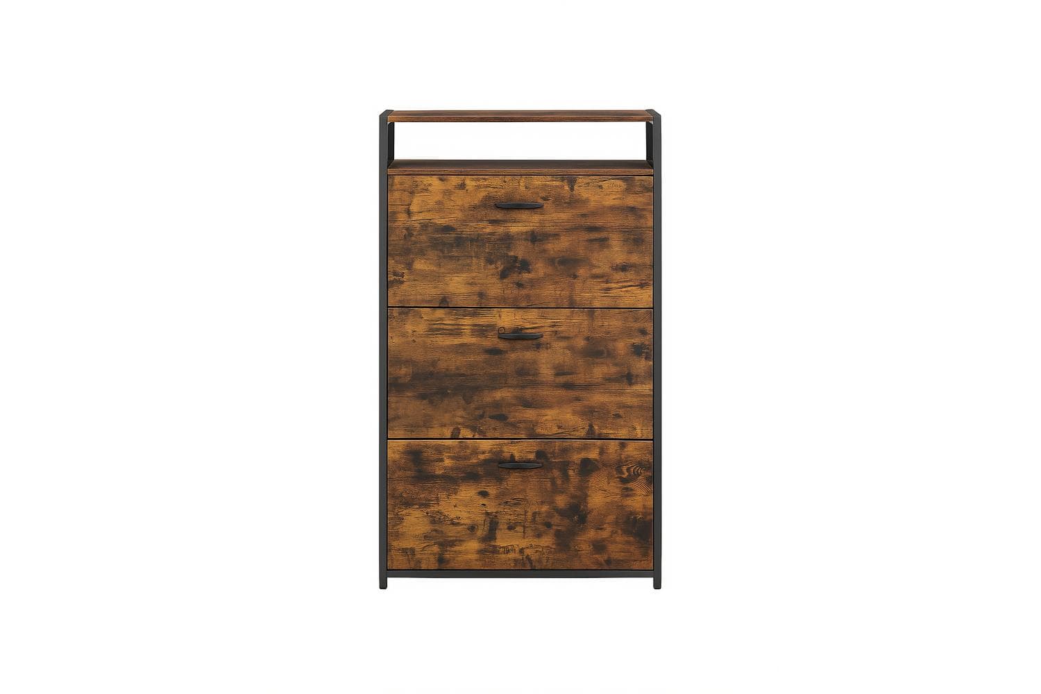 Vasagle Shoe Storage Cabinet | Tall Slim Shoe Cupboard | Vintage Brown | 80 X 30 X 131 Cm