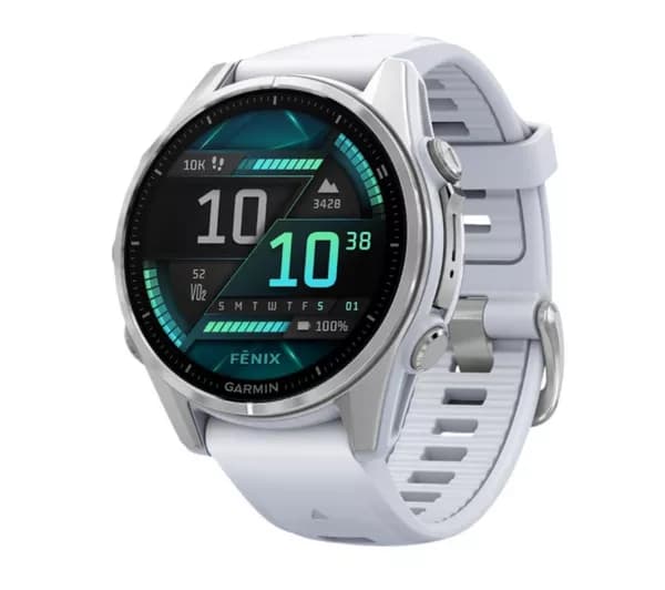 GARMIN fenix 8 AMOLED Smart Watch - Silver & Whitestone, 43 mm