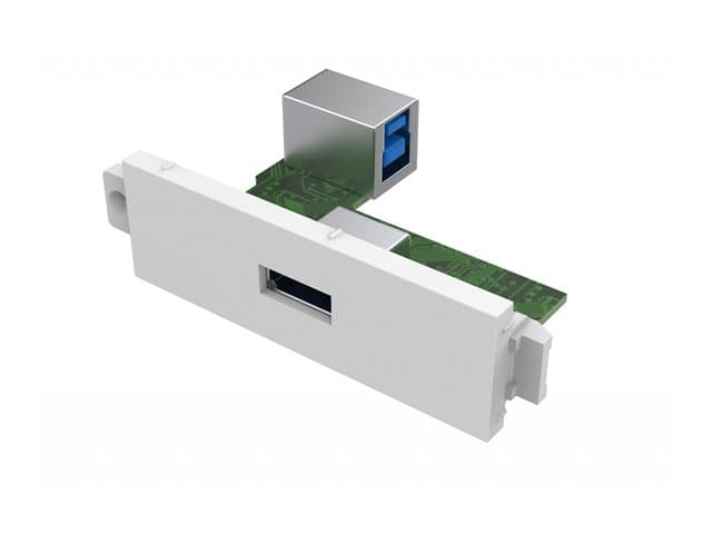 VISION - TechConnect 3 USB-a module - Modular facility plate snap-in - USB Type A