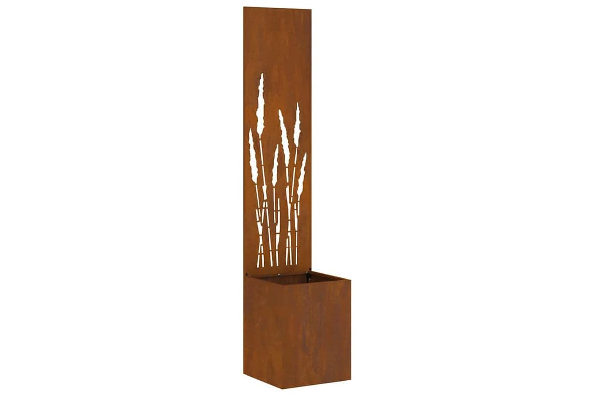 Garden Privacy Screen Rusty 32 X 140 Cm Weathering Steel