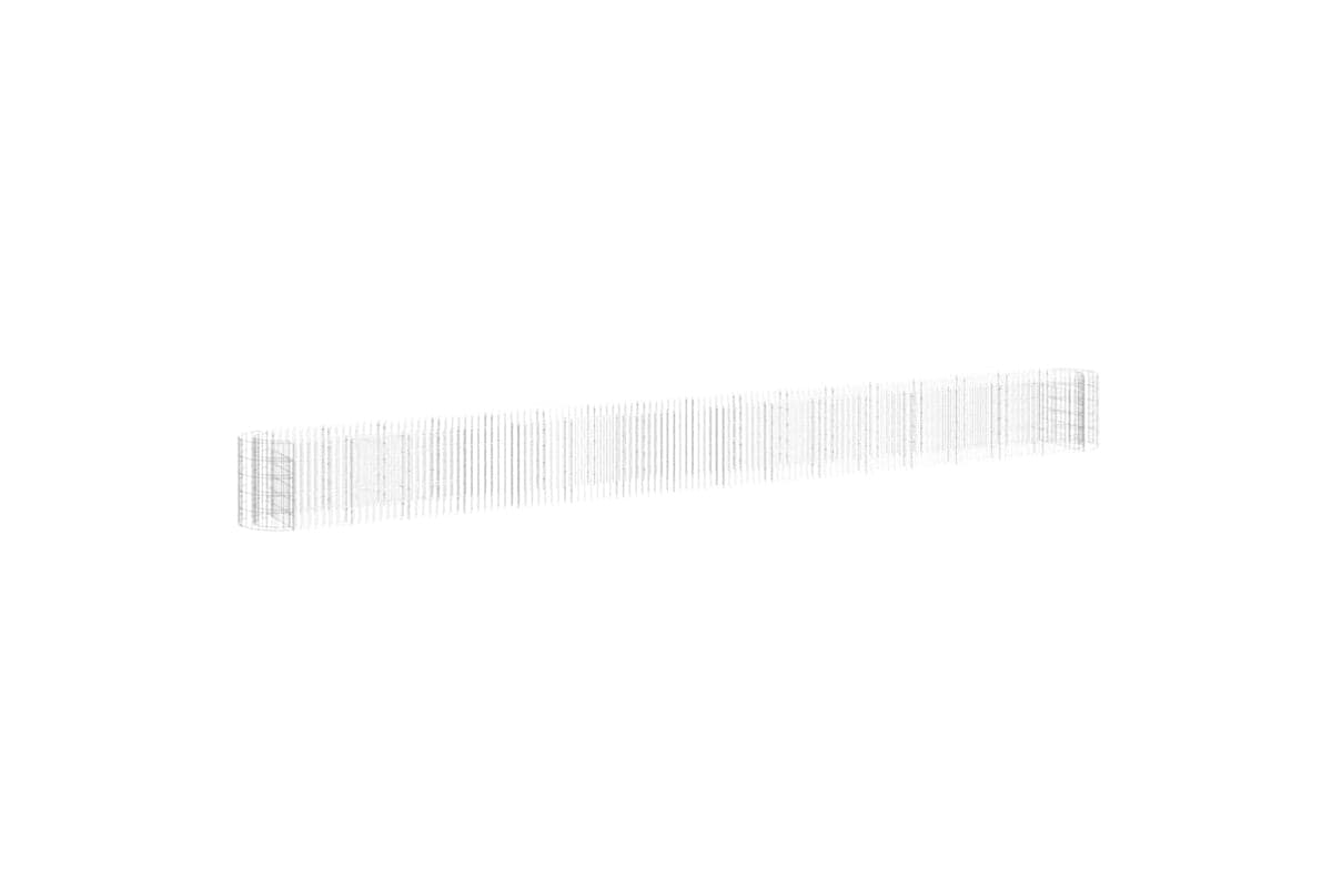 vidaXL 152031 Gabion Raised Bed Galvanised Iron 610x50x50cm