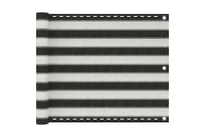 vidaXL 310848 Balcony Screen Hdpe 75x300cm Anthracite And White