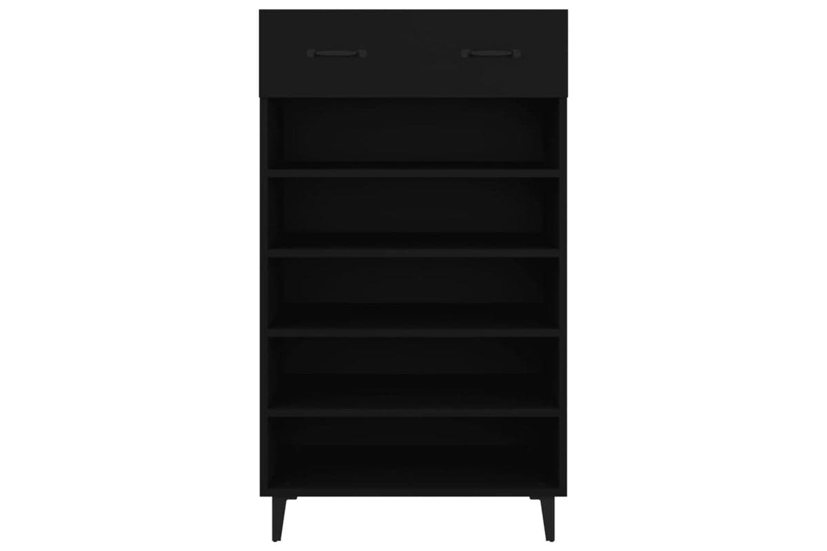 vidaXL 812790 Shoe Cabinet Black 60x35x105cm Engineered Wood