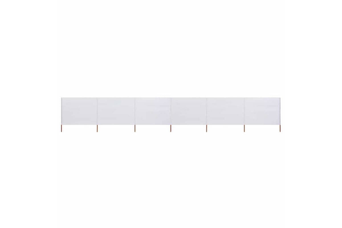 vidaXL 47174 6-panel Wind Screen Fabric 800x120cm Sand White