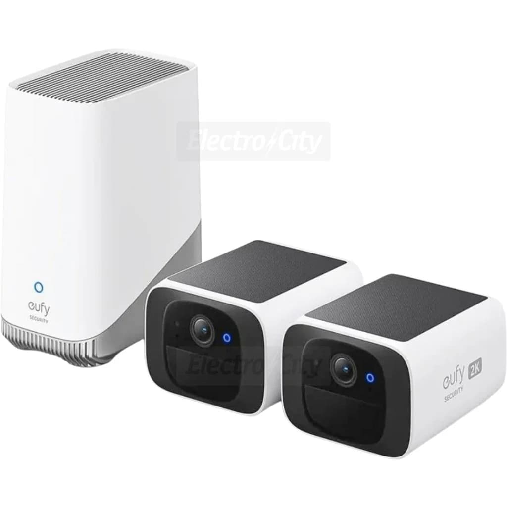 Eufy SoloCam S220 2 Pack with HomeBase 3 Smart Security Camera System | White