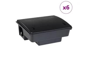 Vidaxl Mouse Traps 6 Pcs Black 23x19x9.5 Cm