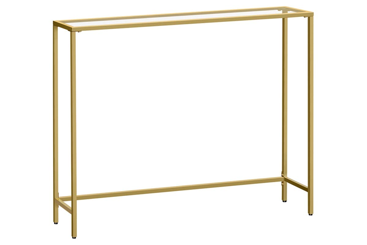 Vasagle Console Table | Pale Gold/Transparent